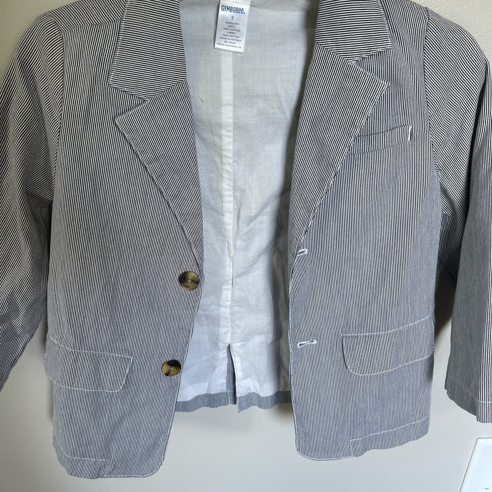Boys Gymboree pinstripe blazer 5 jacket